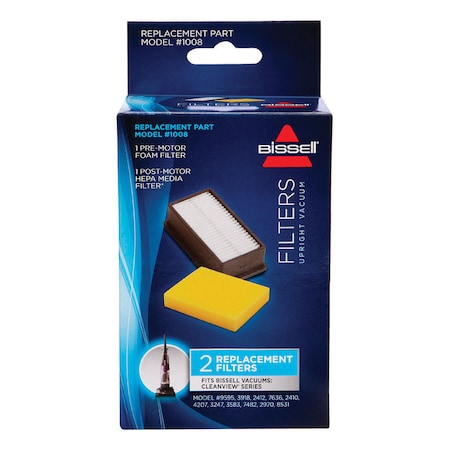 Bissell Bissell Vacuum Filter For Upright Vacuums 2 pk 1008